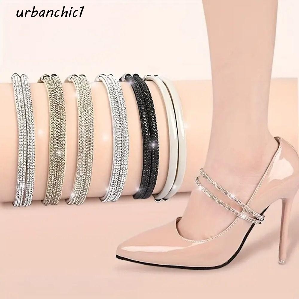 URBANCHIC สายรัดรองเท้าส้นสูง แบบยืดหยุ่น ป้องกันการหล่น ออกแบบเพื่อความสะดวกสบายและหรูหรา
