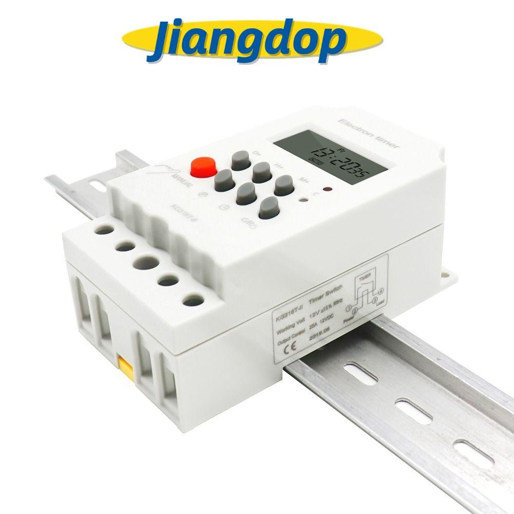 JIANG Digital Timer, 12V 220V Timer Switch, แบบพกพา 110V 25A 50/60Hz อุปกรณ์ไฟฟ้า Timer ช่างไฟฟ้า