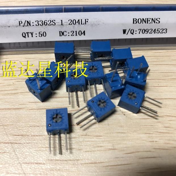 3362S ตัวต้านทานแบบปรับได้ Variable Fine-Tunning Potentiometer 3362S-1-204LF 3362S-200K การปรับด้านข