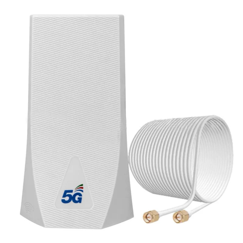 4G LTE 5G เสาอากาศภายนอก Indoor18dBi SMA ชาย CRC9 TS9 Connector Dual 2M เมตรสายสําหรับ 5G CPE Router