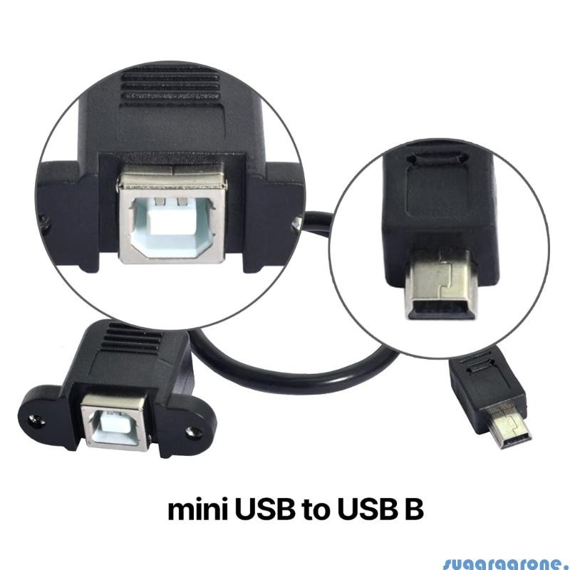 Sugar Mini USB to USB B Printer Cable สายเครื่องพิมพ์ USB Mini USB 5Pin Male to USB B
