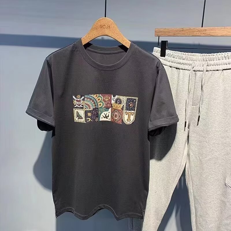 2025 NEW 2025P17 (Long-staple Pure Cotton 230g) D-8320 Gray/White/S-5XL Size new23 Y2BV