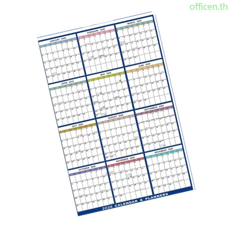 Cen 2026 Wall Calendar Planner 2026 Full Year to View ปฏิทิน Erasable Wall Planner Family Home Organ