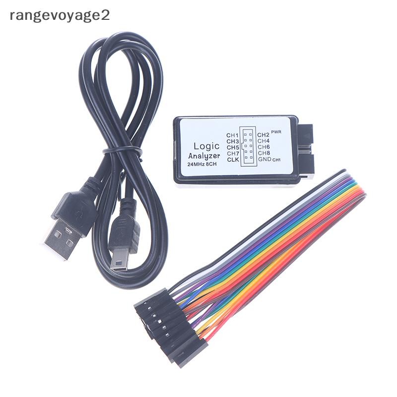 [rangevoyage2] Logic Analyzer 24MHz USB Logic Analyzer ชุดอุปกรณ์ Mini Digital Pocket ขนาด 8 ช่องหน่