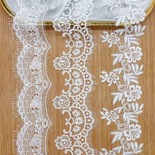 ผ้าฝ้ายผ้าไหมลูกไม้ สำหรับงานเย็บปักถักร้อย DIY ขนาดความกว้า…