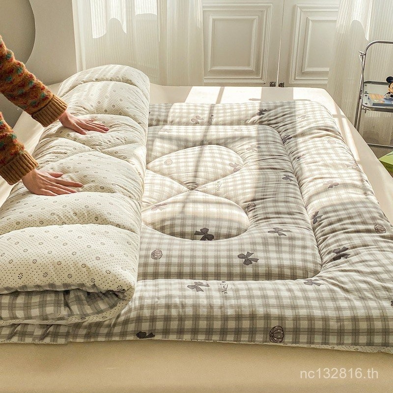 ที่นอนแบบสองชั้นฤดูหนาว นุ่มสบาย สำหรับหอพักนักศึกษา ทำจากผ้าฝ้ายธรรมชาติ TDKO