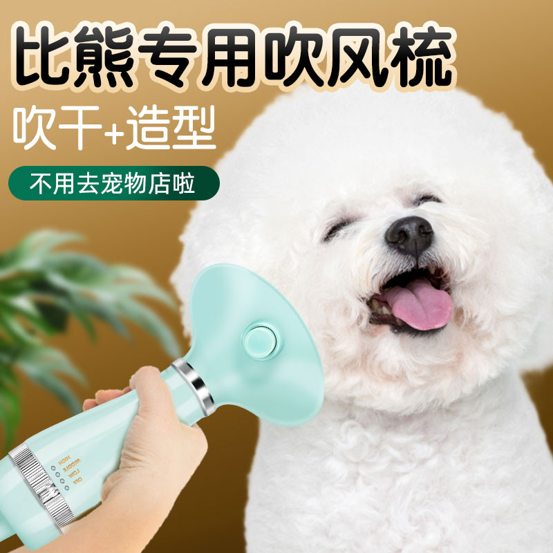 Bichon Dog Pet Hair Dryer Brushed All-in-One Machine Dog Bath Hair Dryer Brushed Fluffy Puppy Dryer