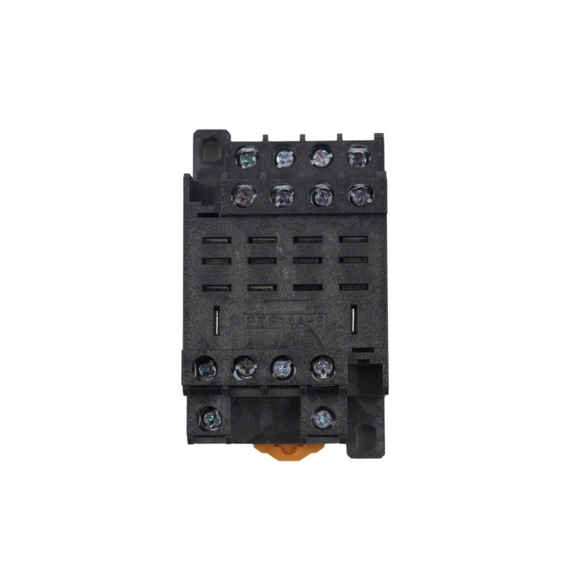 แท้คุ้ม ซ็อกเก็ตรีเลย์ PTF-14A-E ยี่ห้อPNC สำหรับรีเลย์ LY4N (อย่างดี) ยึดรางปีกนก สินค้าพร้อมส่งในไทย