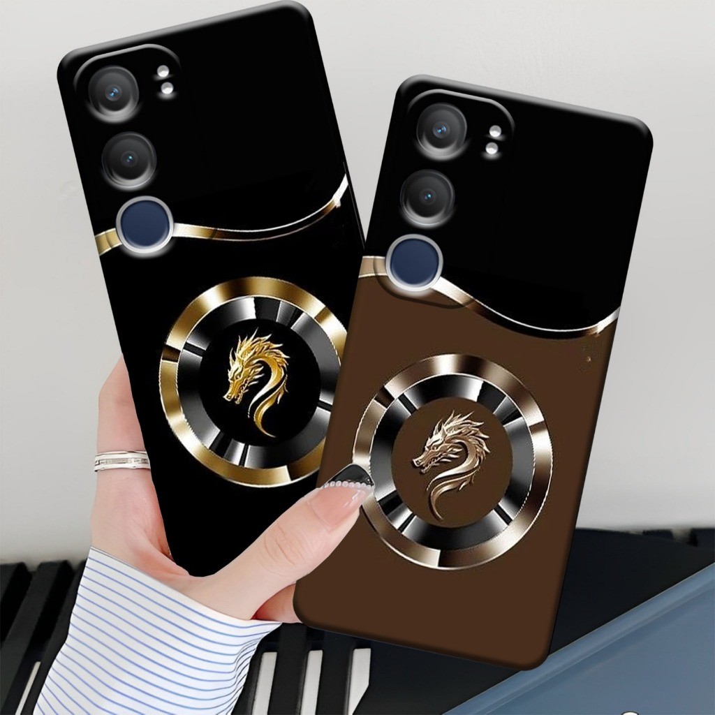 (FA-01) VI Y19S - VI Y19S PRO Softcase Procamera Silicon Case gold drag0n mini Silicon motif - เคส H