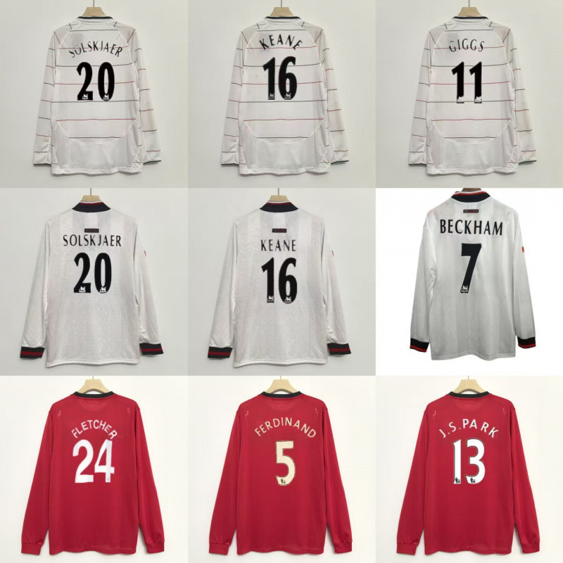 เสื้อบอลไทย กีฬา เสื้อวินเทจเสื้อฟุตบอลแขนยาว C Ross Coles Giggs Rooney Van Nistelrooy Van der Saari