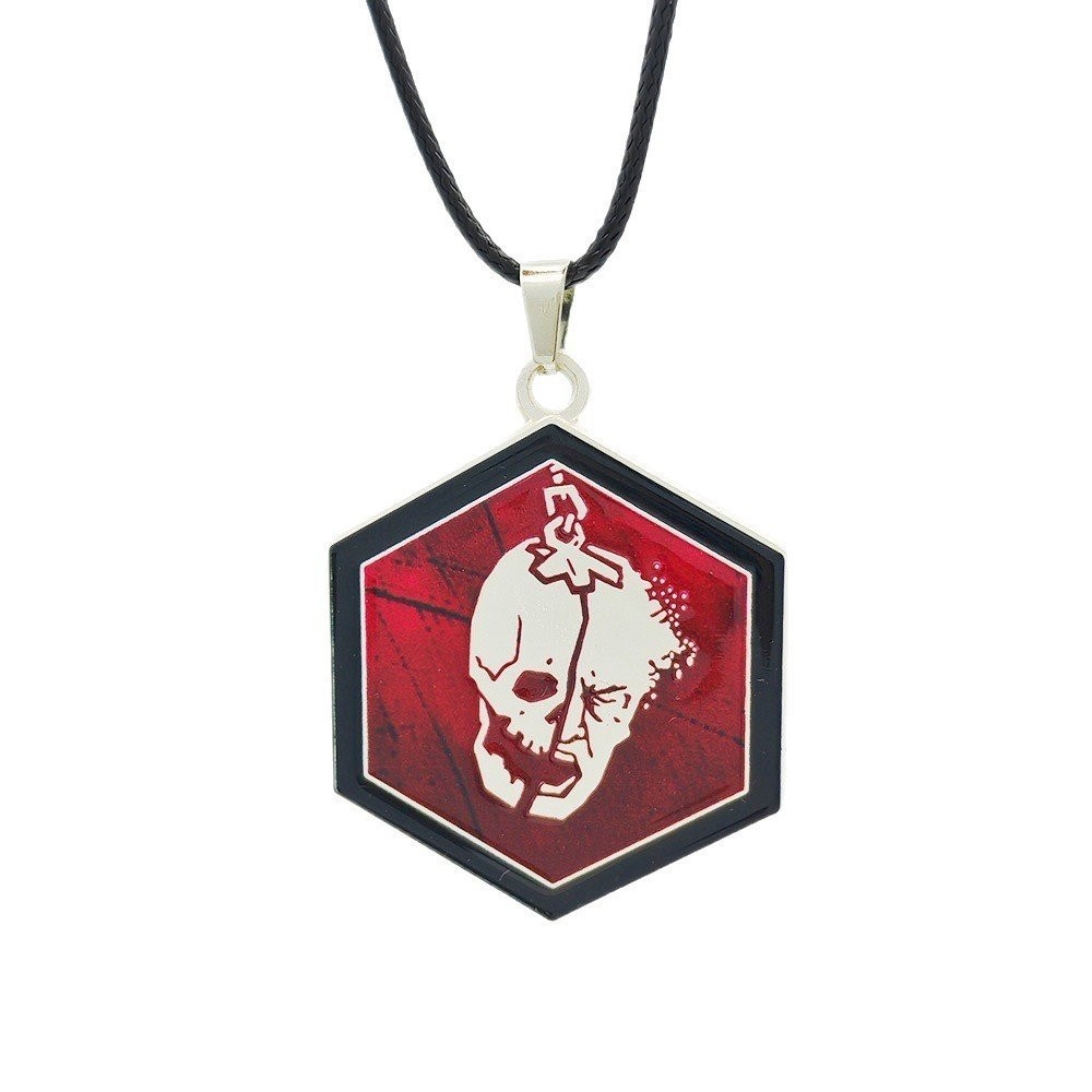 Dead By Daylight เกมอุปกรณ์ต่อพ่วง Red Apple พวงกุญแจสองด้าน Skull สร้อยคอจี้ Cos เครื่องประดับ