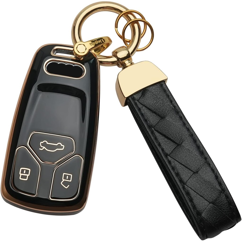 สําหรับ Audi Key fob ฝาครอบพวงกุญแจ Fit สําหรับ Audi A4 Q7 Q5 TT A3 A6 SQ5 R8 S5 สมาร์ทคีย์เชลล์กรณี