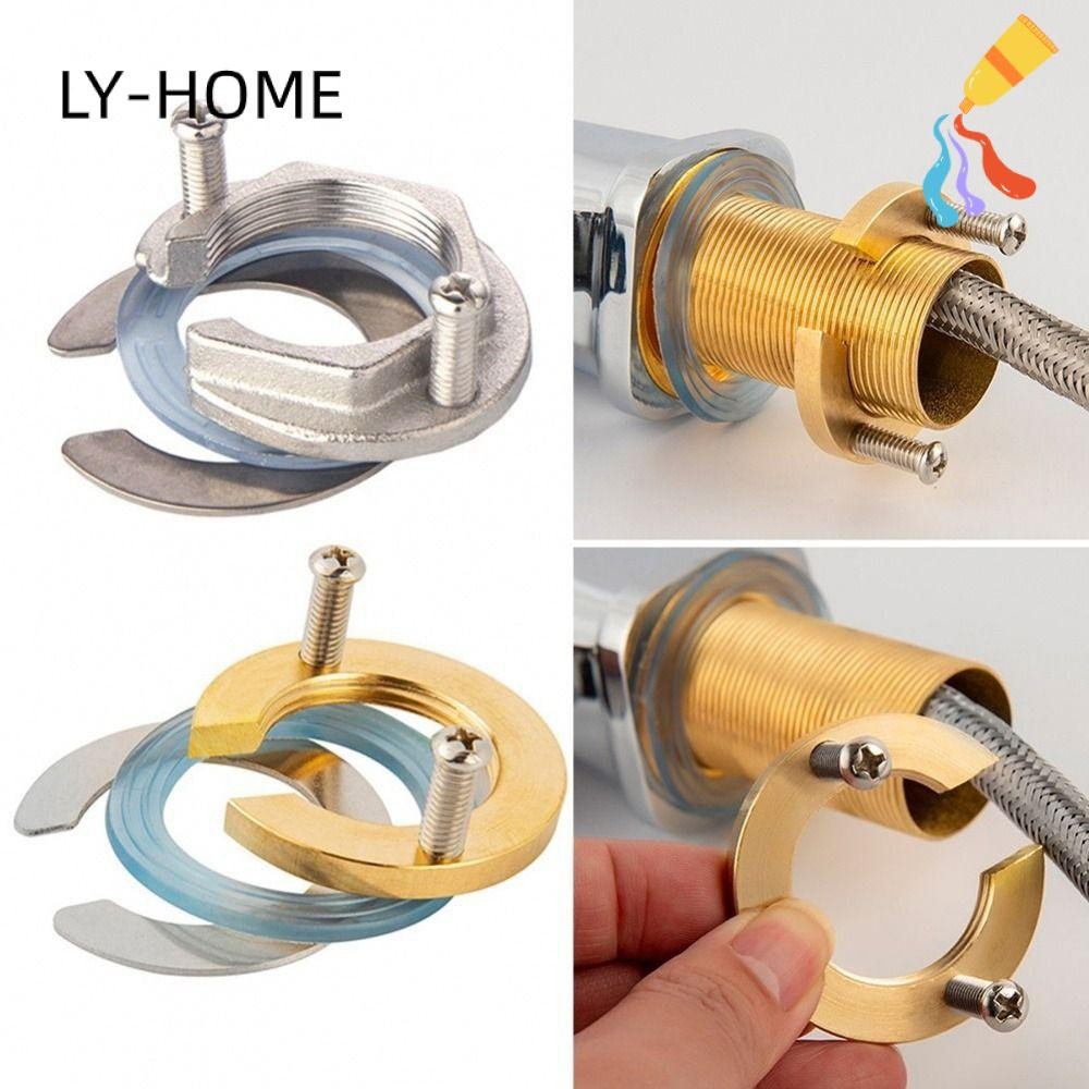 LIAOYING 1 ชิ้นก๊อกน้ํา Locknut, ติดตั้งติดตั้ง Circlip เปลี่ยนอุปกรณ์เสริม Tap Fixing ฟิตติ้งชุด, Antisคลายเครื่องซักผ้าทองเหลืองสแตนเลส 31 มิลลิเมตร Fastening Nut