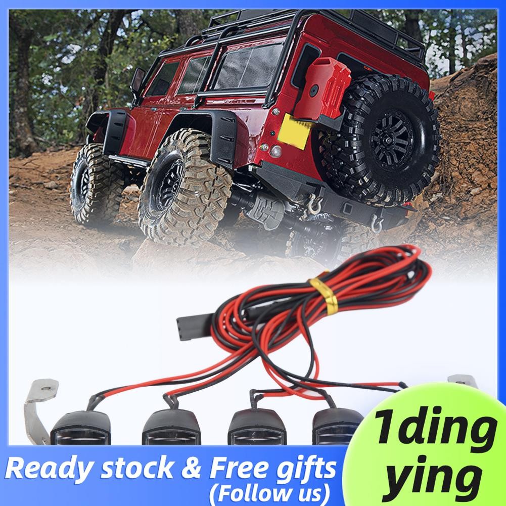 1dingying.th 1Dingying.th Alomejor Light LED Square Roofer Light สำหรับ SCX10 1/10 RC Crawler - สีดำ