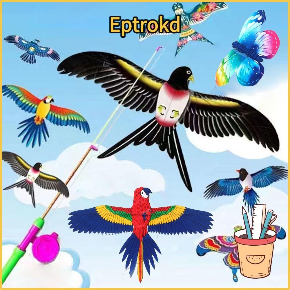 Eptro พลาสติก Eagle Kite ทริปครอบครัว DIY ของเล่นสวนกีฬากลางแจ้ง Flying Bird Kites