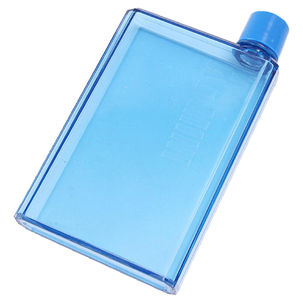 Flat Water Bottles for Purse A6 The Flat Water Bottle Fits in Pocket 350ml/420ml Notebook Bottle ECO