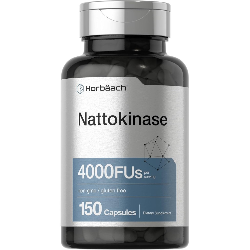 อาหารเสริม Nattokinase 4000 FU | 150 แคปซูล | ไม่ใช่จีเอ็มโอ ปราศจากกลูเตน