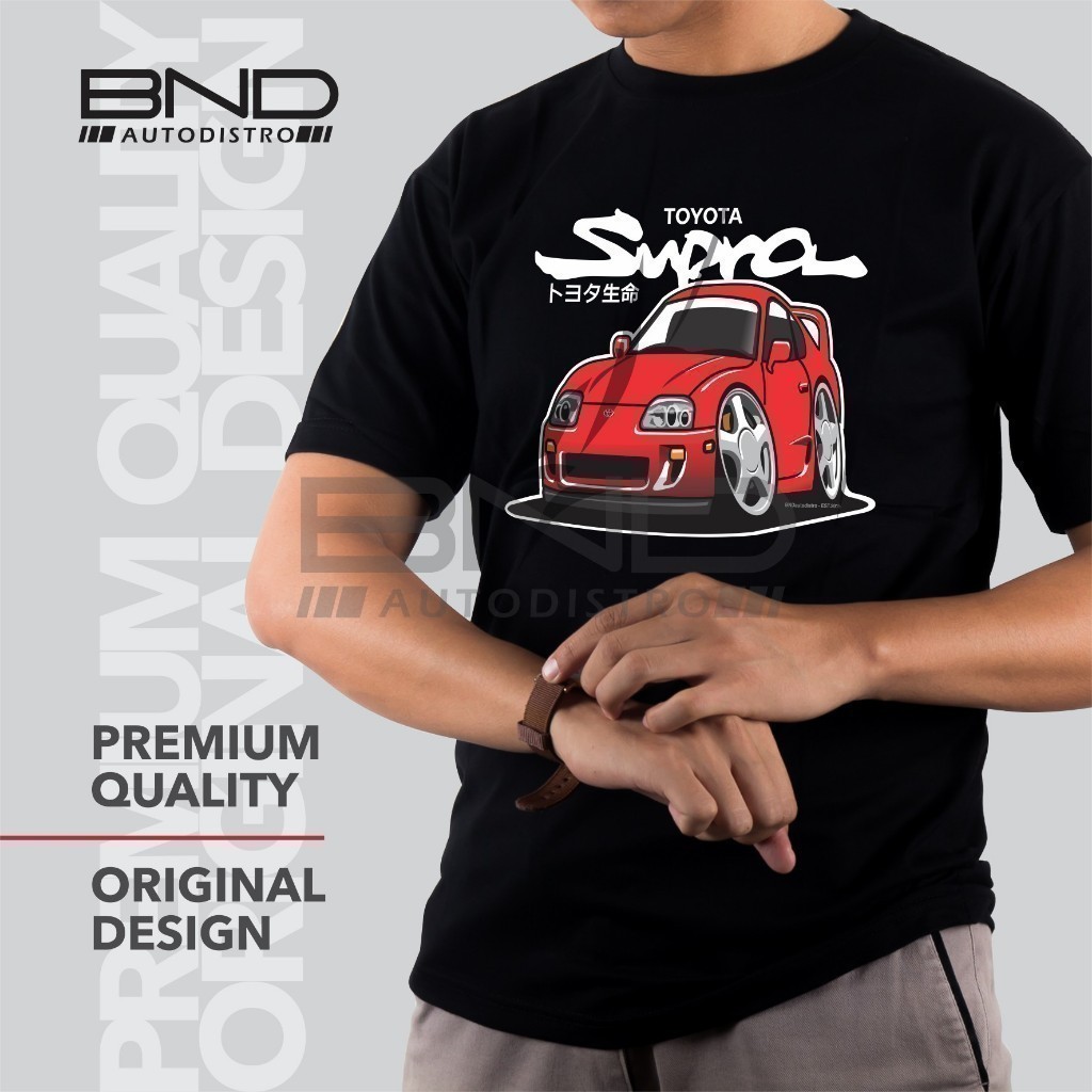 แฟชั่น 2025 เสื้อยืด Toyota Supra MK4 Caricature - เสื้อยืด Toyota Supra Kaos Supra (KRKT) JDM 2JZ