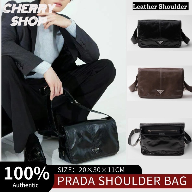 ✨Prada Men's Leather Shoulder Bag