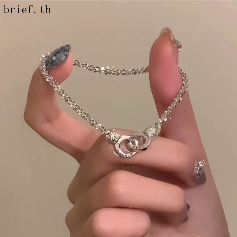 S925 สร้อยข้อมือประสานสุภาพสตรีหรูหรา High-End Niche Design อินเทรนด์ญี่ปุ่นสไตล์เกาหลีที่ไม่ซ้ํากัน