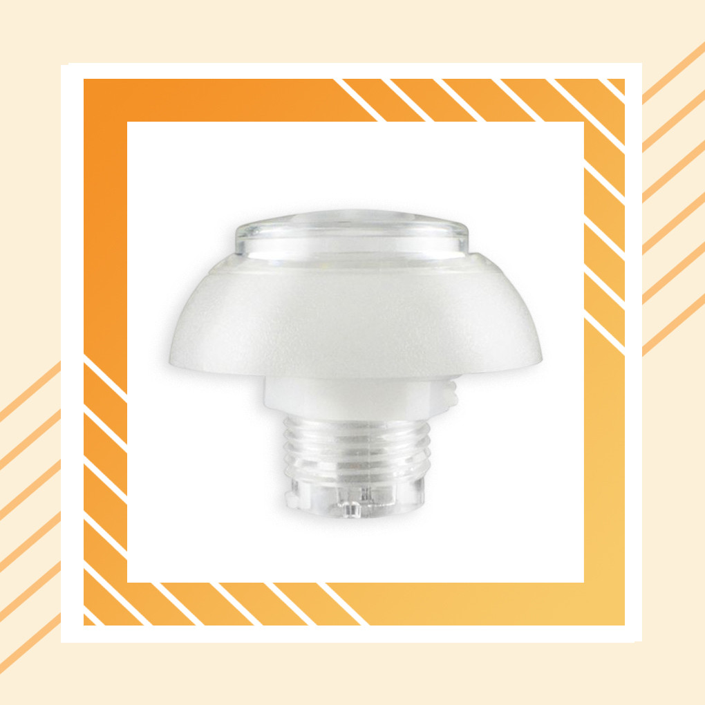 45 มม. ไฟ นํา เรืองแสงปุ่มโคมไฟขนาดใหญ่รอบโคมไฟ นํา สีสันสดใสปุ่มกดสําหรับอุปกรณ์ตอบแทนชิ้นส่วน ทําเอง