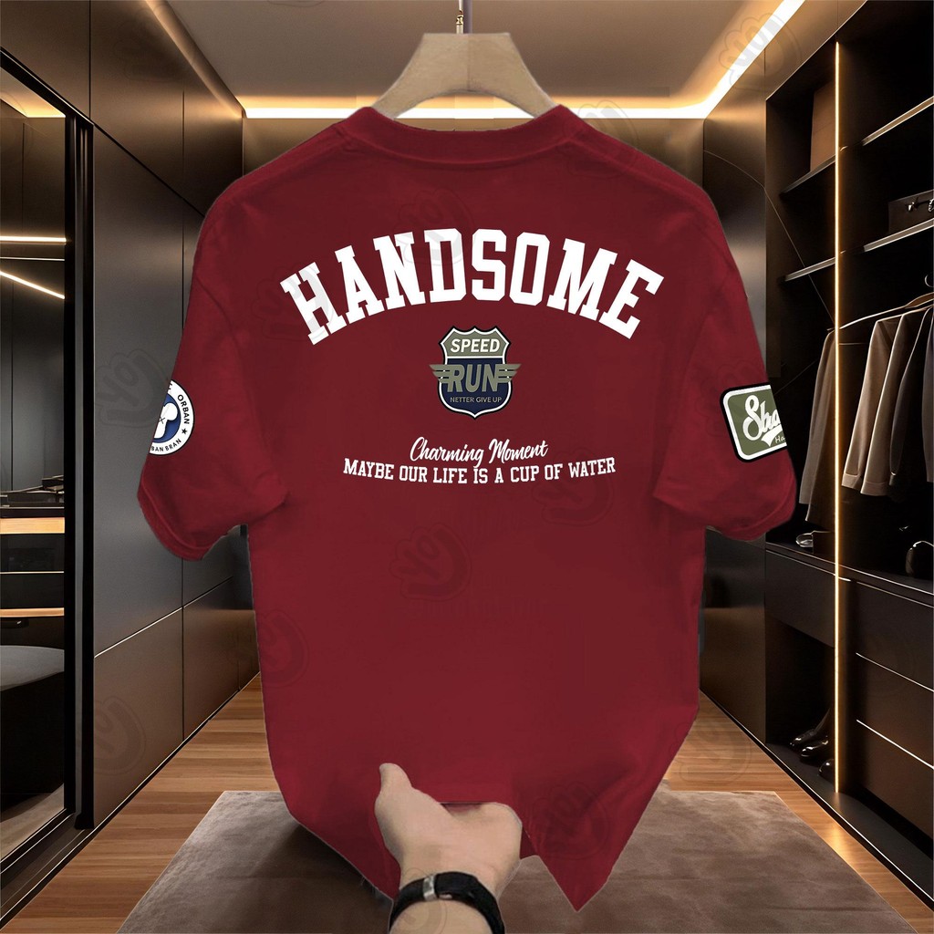 Basiเสื้อแฟชั่น เสื้อยืด oversize ผ้าฝ้าย100% แนวสตรีท รูปที่ 2