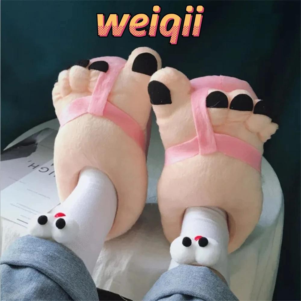 รองเท้าแตะตลก, ผ้าฝ้ายบิ๊กฟุตรองเท้าหัวใหญ่, คู่รักตลกอบอุ่นนุ่มการ์ตูนนิ้วเท้ารองเท้าผู้หญิง