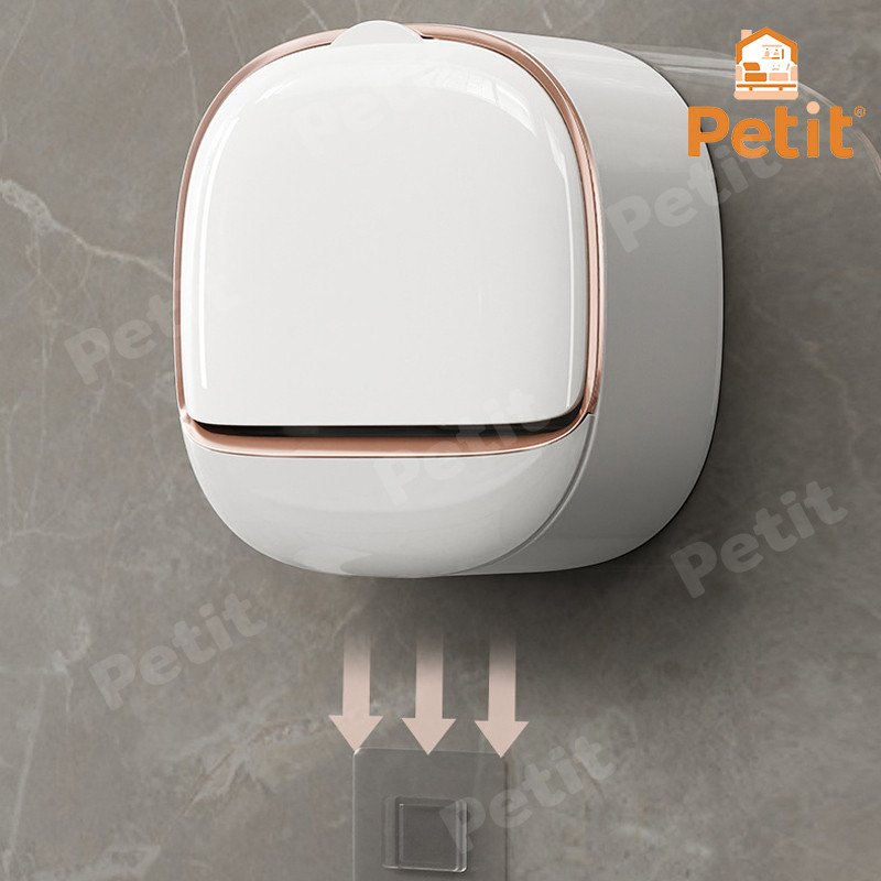 กล่องสบู่ห้องน้ำ จานสบู่พร้อมฝาพับ ระบายน้ำ กันน้ำ ติดผนังมั่นคง ไม่ต้องเจาะผนัง - รูปที่ 3