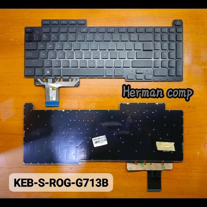 Asus ROG STRAX G17 G713 G713IR G713IH G713QM G713QR G713QE G713RC G713RM สีดําพร้อมแบ็คไลท์