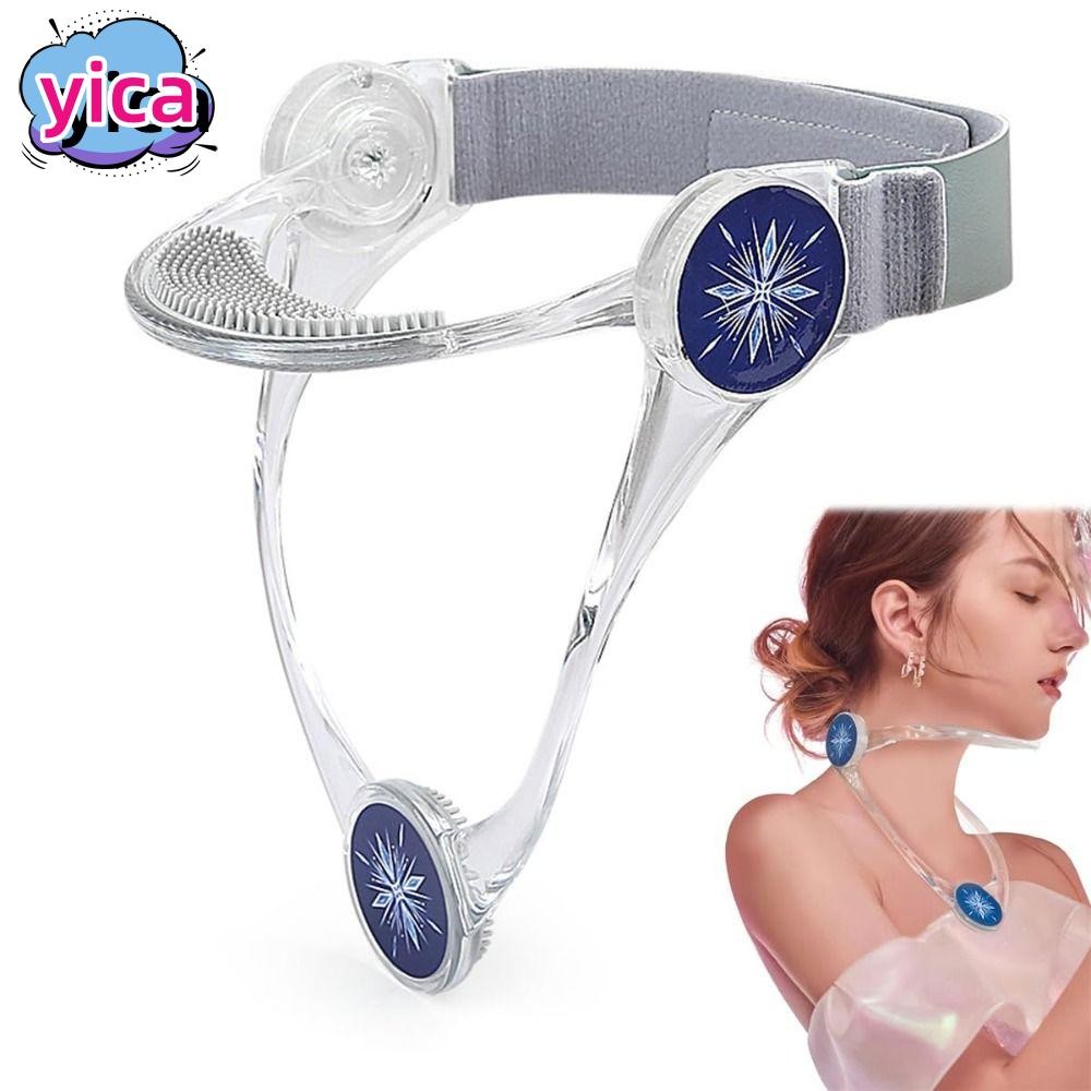 YICA Correctorท่าทาง, TPU ปรับรั้งคอ,แบบพกพาบรรเทาอาการปวดกระดูกสันหลังส่วนคอแบบพับได้แก้ไขคอปากมดลู