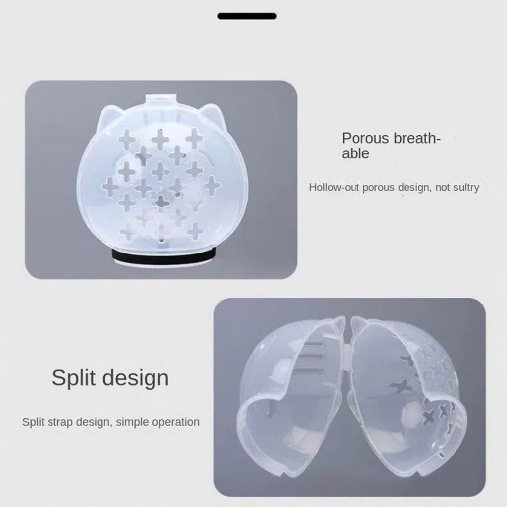 ร้านคนไทย！ ขนาดM/L ที่ครอบปากน้องแมว สีใส พลาสติก สำหรับป้องกันการกัด หมวกอวกาศแมว ตัดเล็บง่าย - รูปที่ 6