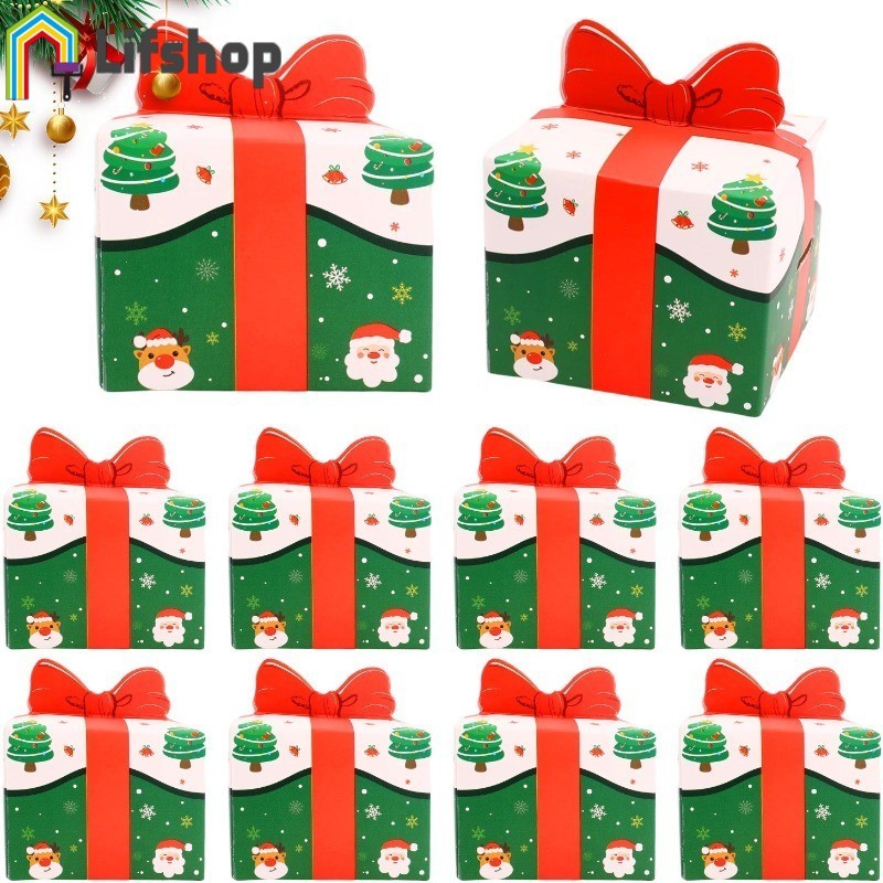 [สุขสันต์วันคริสต์มาส]มินิพับกล่องของขวัญคริสต์มาส-ตกแต่งพรรค-ครัวเรือนคริสต์มาสบรรจุภัณฑ์กรณี-บรรยากาศตกแต่ง-โบว์สีแดงคริสต์มาสกล่องของขวัญ-เทศกาลโปรดปรานกระเ
