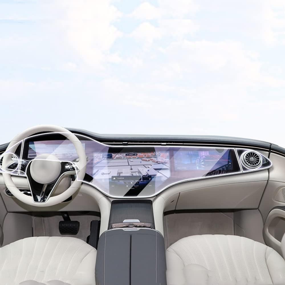 Mercedes Benz EQS Class TPU ฟิล์มกันรอยสําหรับอุปกรณ์ตกแต่งภายใน LCD