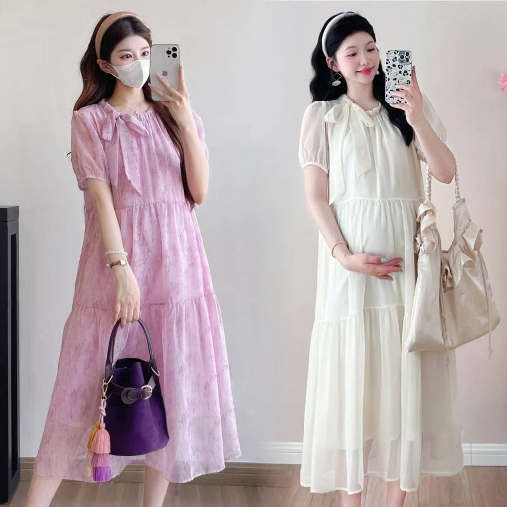 AA4667 ( งานแฟชั่น ) ไม่บางมีซับใน ชีฟองเกาหลี เนื้อผ้า นิ่ม ลื่น เย็น