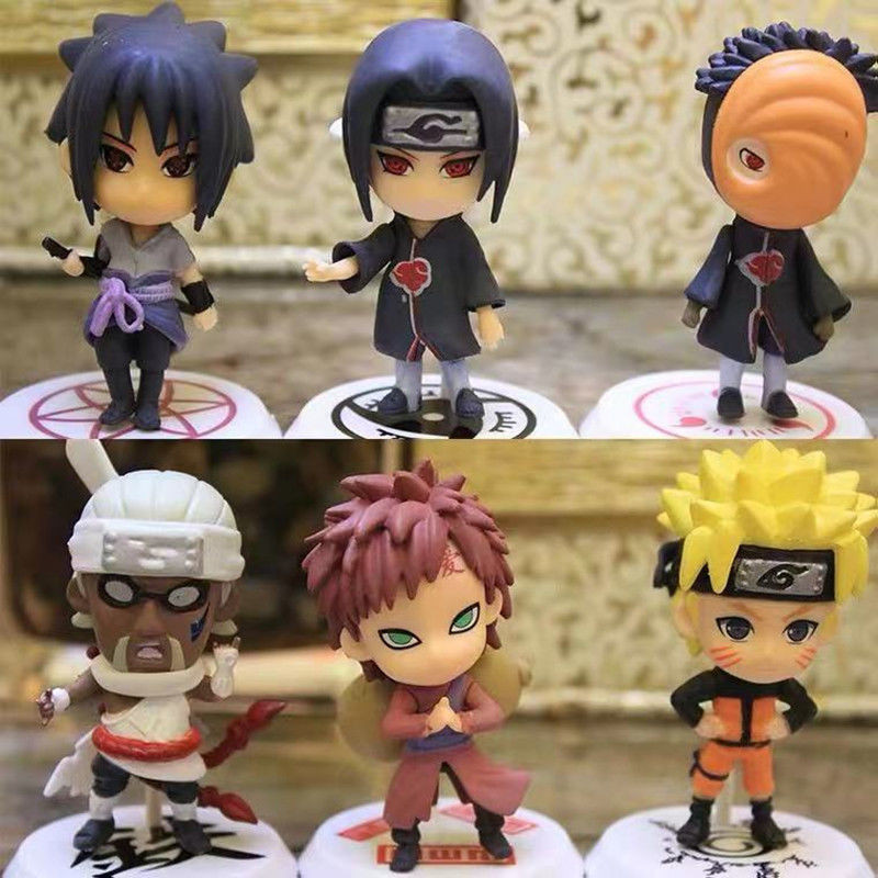 Naruto Mystery Sakura Doll Collection เดสก์ท็อป Sasuke อะนิเมะพร้อมเครื่องประดับดิน Kakashi ประเทศให