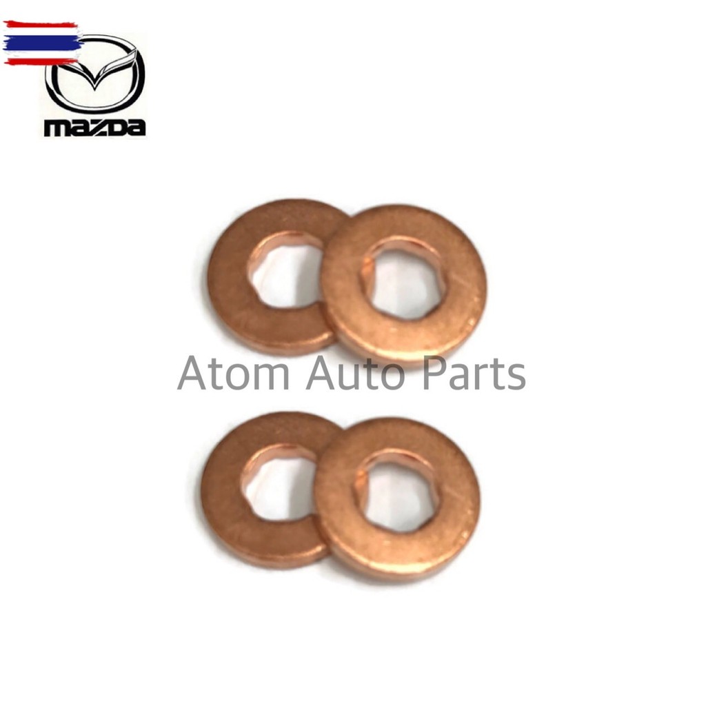 ชุด 4 ตัว แท้ศูนย์ แหวนรองหัวฉีด MAZDA BT50 PRO 2.2 , FORD RANGER 2.2 ,EVEREST 2.2 รหัส.U202-13-H53 