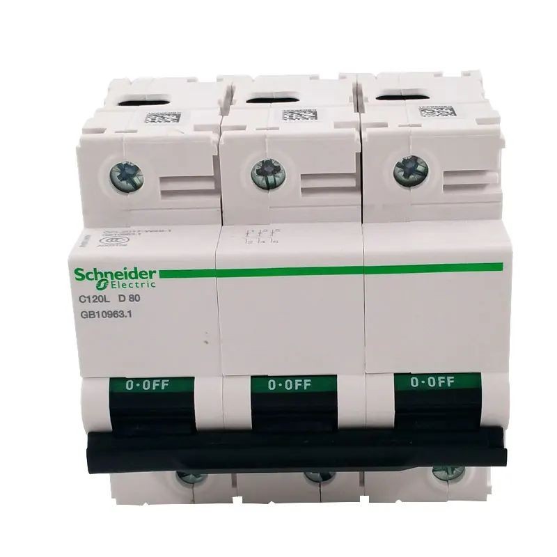 Hot Schneider ไฟฟ้า High power Circuit Breaker C120L 3p D ประเภท A 63A 80A 100A 125A 15kA A9N19838/4