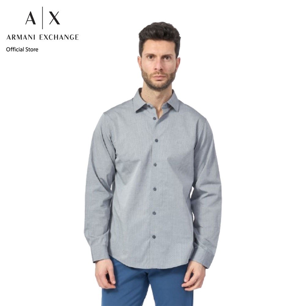 Armani Exchange เสื้อเชิ้ตผู้ชาย รุ่น XM000714-AF13207-FB021 - สีดำ
