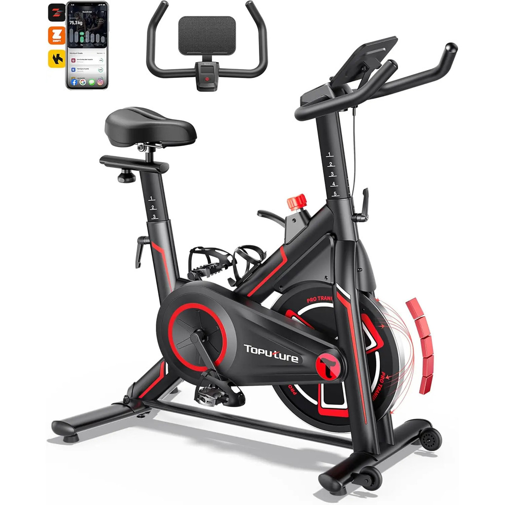 จักรยานปั่นในบ้านSpin Bike พร้อมแอพพิเศษ และความต้านทานแม่เหล็ก รองรับน้ำหนักได้ถึง 330 lbs