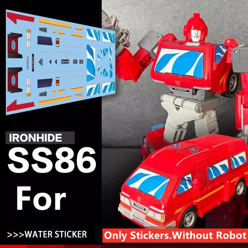 ในสต็อกสติกเกอร์น้ําชุดอัพเกรดสําหรับ Transformation SS86 Ironhide Action Figure อุปกรณ์เสริม
