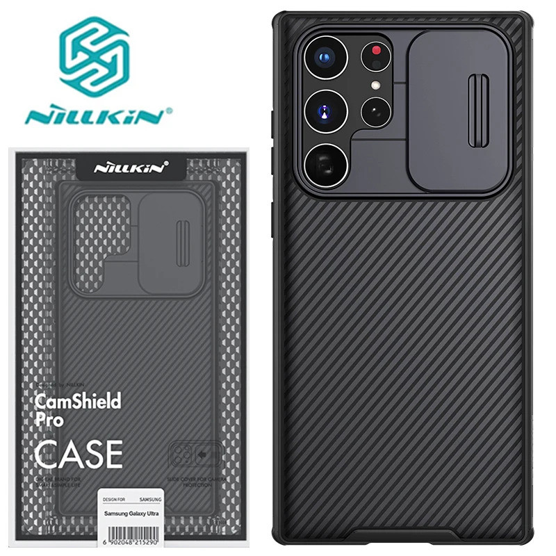 NILLKIN สไลด์ป้องกันกล้องเคสโทรศัพท์สําหรับ Galaxy S21 S22 S23 S24 Plus Ultra FE S 21 22 23 24 s23Ul