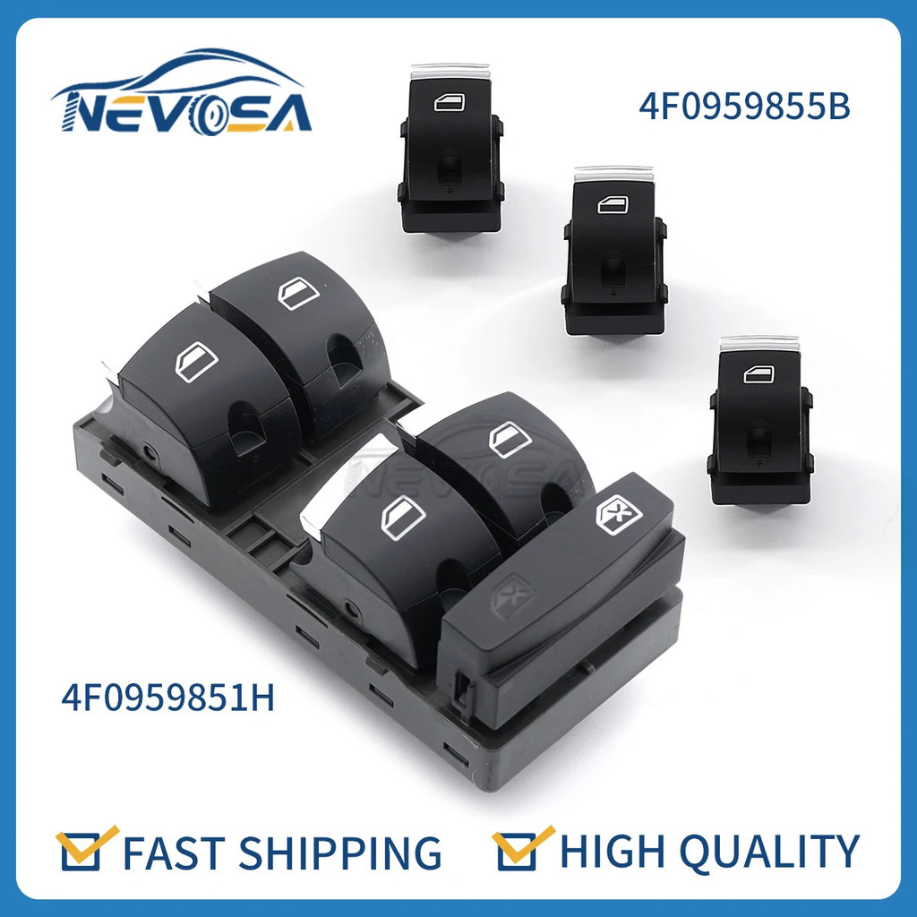 Nevosa รถไฟฟ้า Master Power Window Lifter สวิทช์ควบคุมสําหรับ Audi A3 A4 S4 RS4 A6 S6 RS6 Q7 8P1 8PA