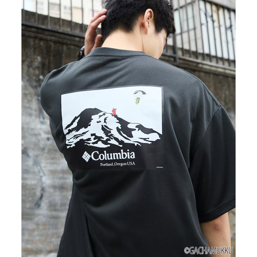 Columb FREAKS STORE เสื้อยืดแขนสั้นพิมพ์ลาย Snow Mountain 26SSS