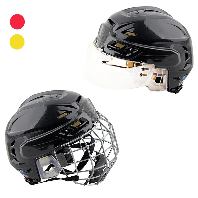 Hockey Helmet Tactical Sports Rugby Adjustable Ice Hockey Helmet with Cage Full/Face Mask Adult Equi