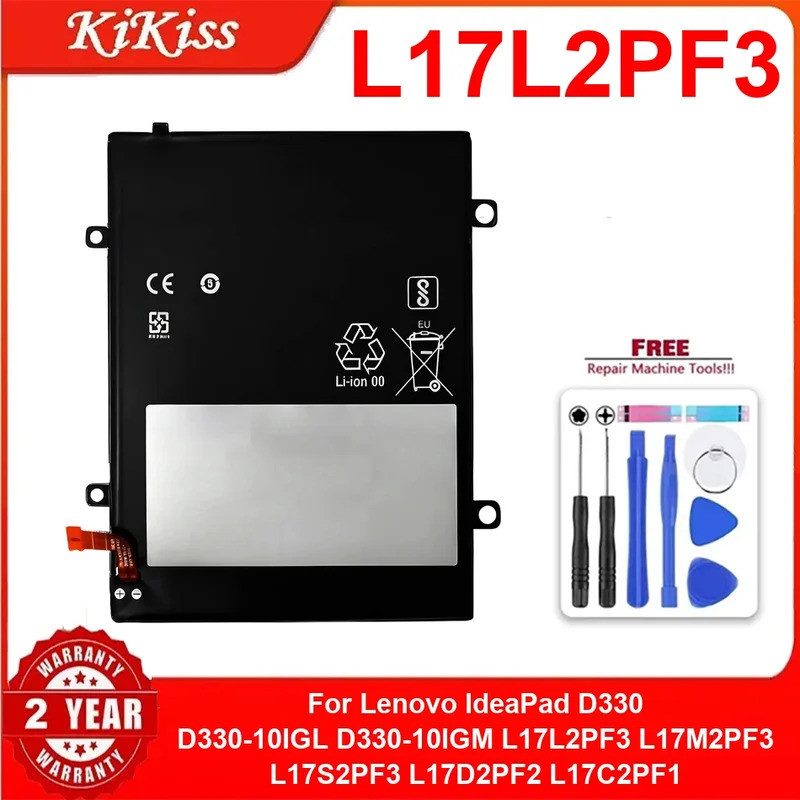 แบตเตอรี่ความละเอียดสูง L17L2PF3 สําหรับ Lenovo IdeaPad D330 D330-10IGL D330-10IGM L17L2PF3 L17M2PF3