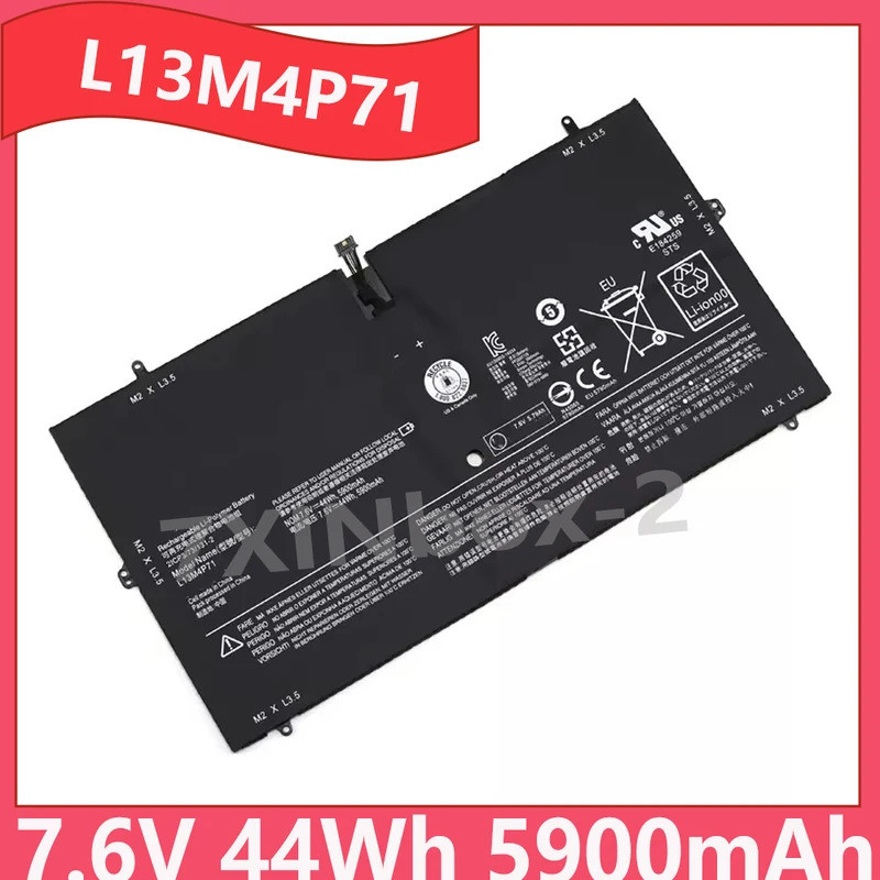 ใหม่ L13M4P71 7.6V 5900mAh 44Wh แบตเตอรี่แล็ปท็อปสําหรับ Lenovo YOGA 3 PRO L14S4P71 1370 Pro-5Y71 Pr