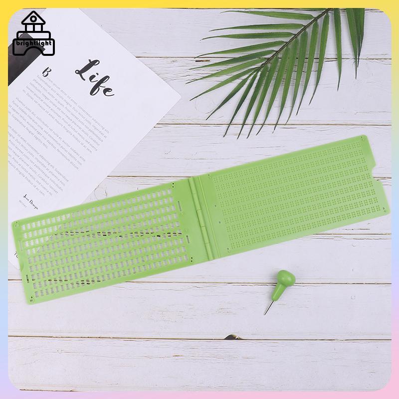 [Brightlight] 9-Line Braille Writing Slate พร้อมสไตลัสสําหรับโรงเรียนและการปฏิบัติ [PH]