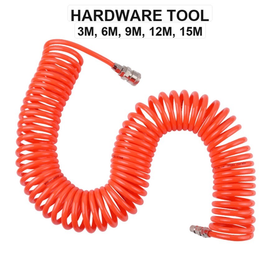 [888] PU Recoil Spring Air Hose Fast Rebound ยืดหยุ่นทนทานสําหรับเครื่องมือนิวเมติกและเครื่องอัดอากา
