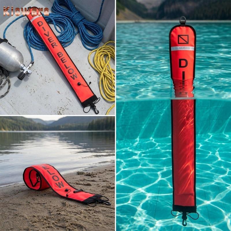 Kloware ดําน้ําพื้นผิว Marker Buoy ยืดหยุ่น Scuba Buoy สําหรับดําน้ําดูปะการังดําน้ํากลางแจ้ง
