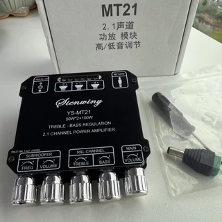 【YS-MT21】SIENWINY MT21 บอร์ดซับวูฟเฟอร์ บลูทูธ 5.0 50WX2+100W เครื่องขยายเสียงสเตอริโอ 2.1 ช่องสัญญาณ เสียงเบ